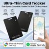 Ultra Thin Smart Tracking Card Global GPS Dual System Tracker Works with Google iOS Find My for Wallet Item Anti-lost Locator