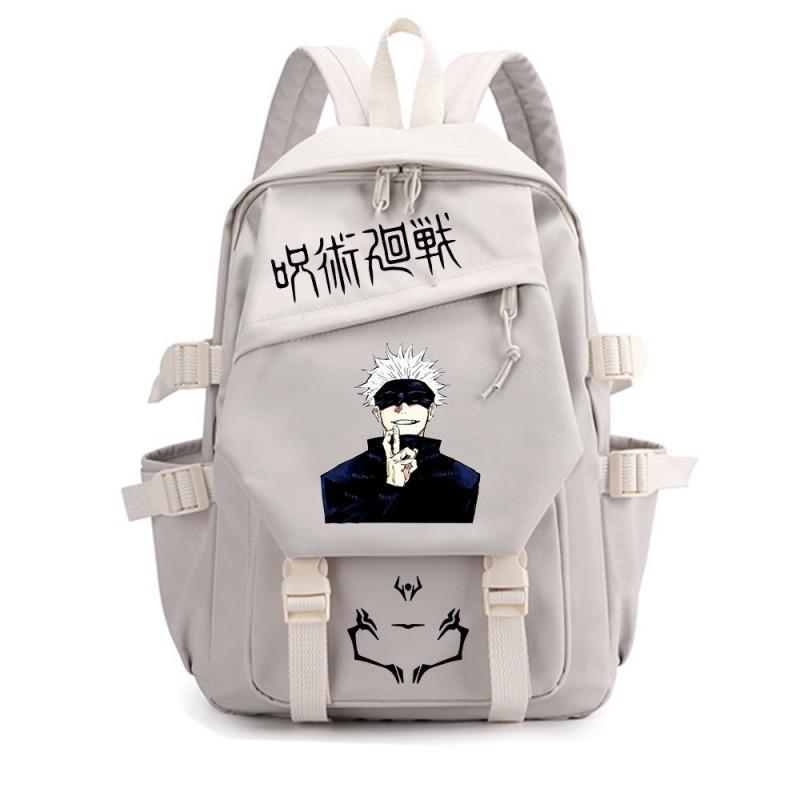 Jujutsu Kaisen Anime School Backpack Teens - Durable Nylon Dual-Strap Bag With Ergonomic Back Panel Unisex Campus Travel
