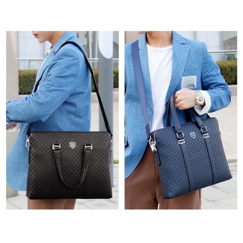 Men's Bag Carrying Large Capacity Multi-functional Briefcase Male Business Shoulder Leather Casual Satchel