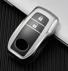 New Car Key Case for Toyota Fortuner Prado Camry Rav4 Highlander Crown 2/3/4 Button Key Cover Holder Shell Fob Protector Accessories