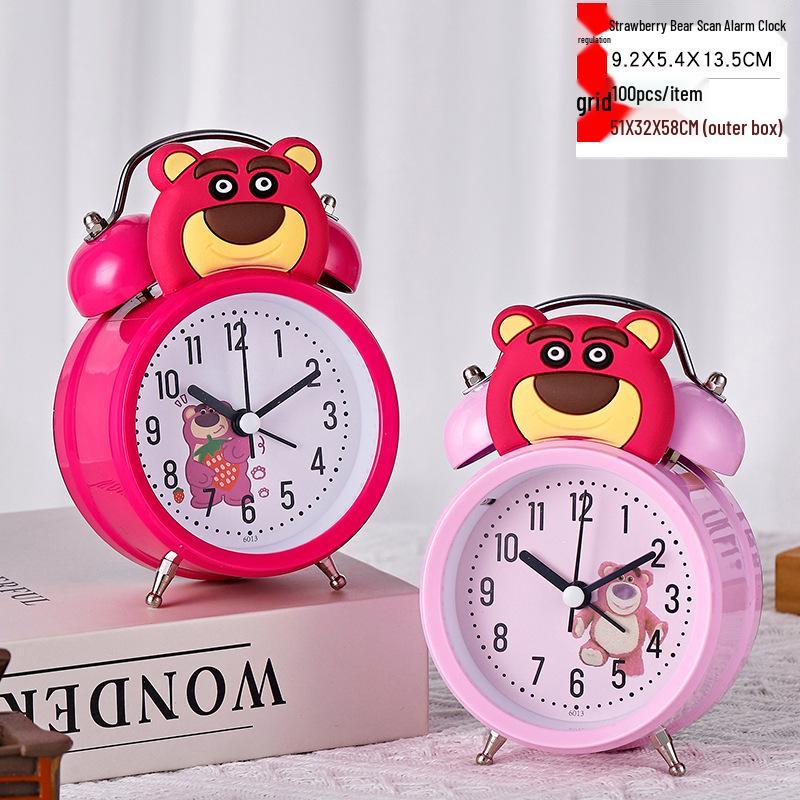 Retro-Wecker mit lauter Glocke und Nachtlicht – geräuschloser Nachttischwecker, kreatives Geschenk für Studenten und als Schlafzimmerdekor