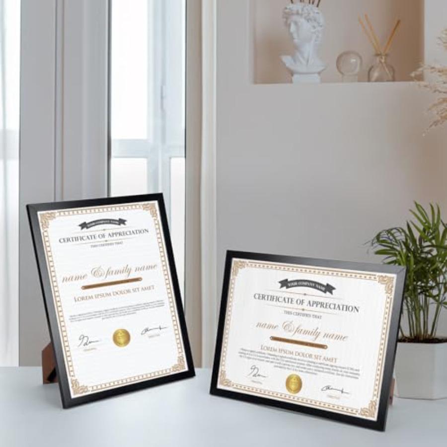 18 Packs 8.5x11 Multi Plastic Picture Frames Set with Plastic Cover Certificate Frames for Document Diploma Award Light Weight