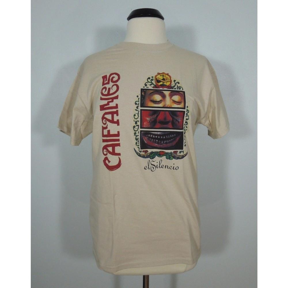 CAIFANES El Silencio S SMALL T-Shirt Beige Band Logo Unisex T-Shirt XL