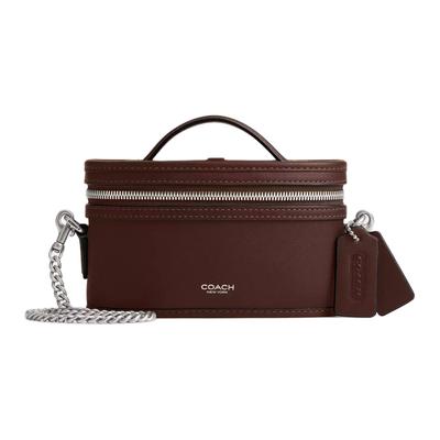 Coach Trail 15 Reißverschluss Handschuhgegerbtes Leder Mini-Handtasche Damenhandtasche Ahorn CCY84-LHMPL