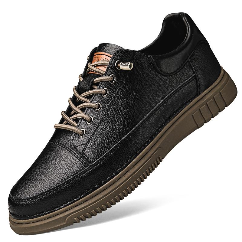 Fashion Genuine Leather Sneakers Men 2025 Fashion Men Casual Shoes Male Comfortable Skate Shoe All-match Men Driving Shoes Size 36-49