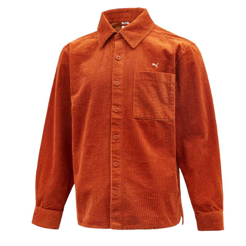 

PUMA Polo Style Solid Color Sports Casual Long Sleeve Shirt Men shirts 633502-93 M