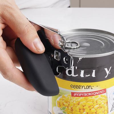 Manual Can Opener Heavy Duty Durable Stainless Steel Design Comfortable Ergonomic Handle Sharp Blade Smooth Edge Kitchen an Lid