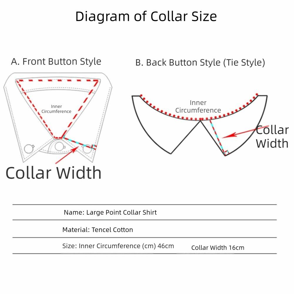 Round Collar Fake Collar Solid Color Lapel Half Shirt Fashion False Collar Women Girls
