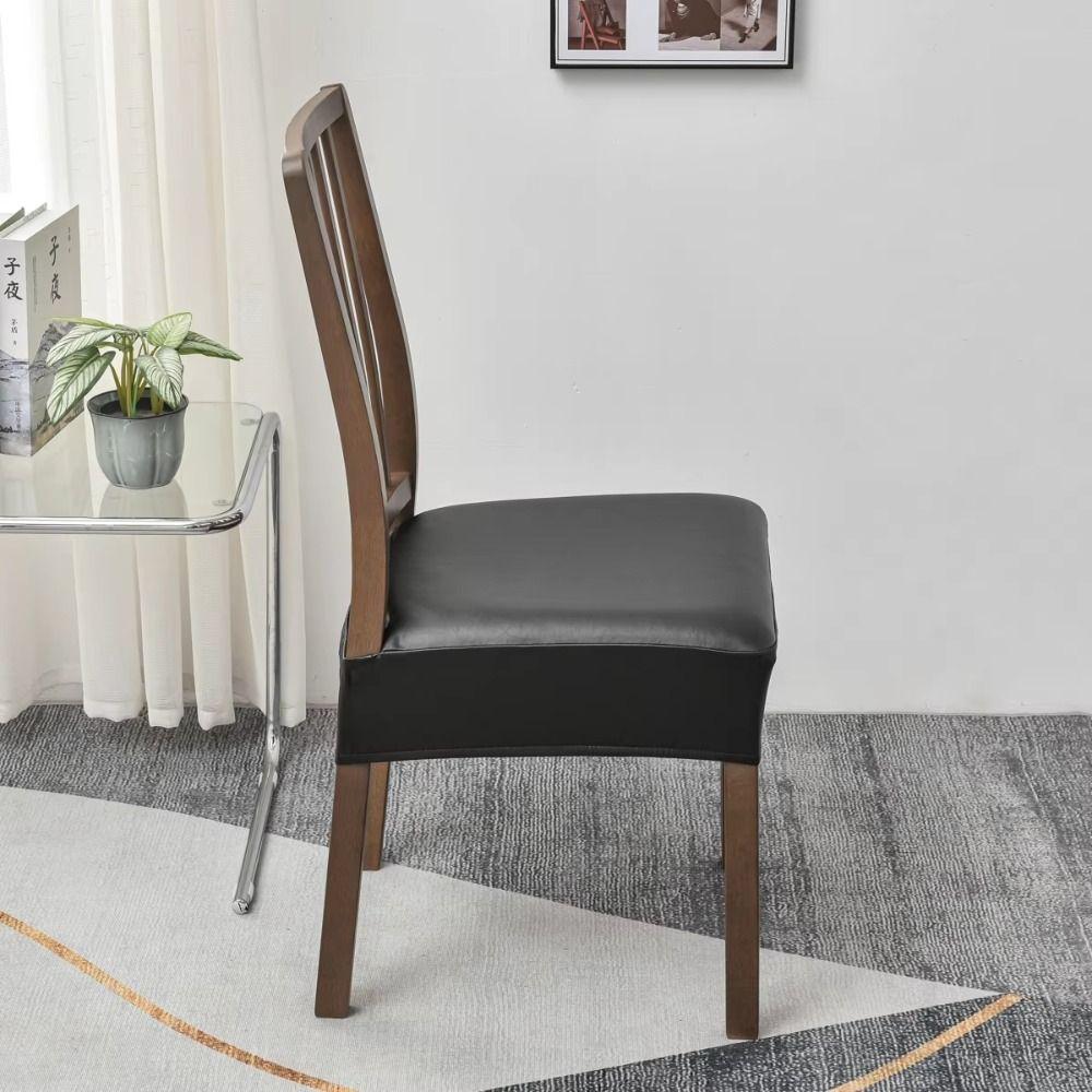 Oil-resistant Waterproof Seat Protectors Square Shape Elastic Chair Slipcover  Kitchen Use