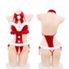 Passionate Schoolgirl Christmas Lingerie Bodysuit with Open Crotch
