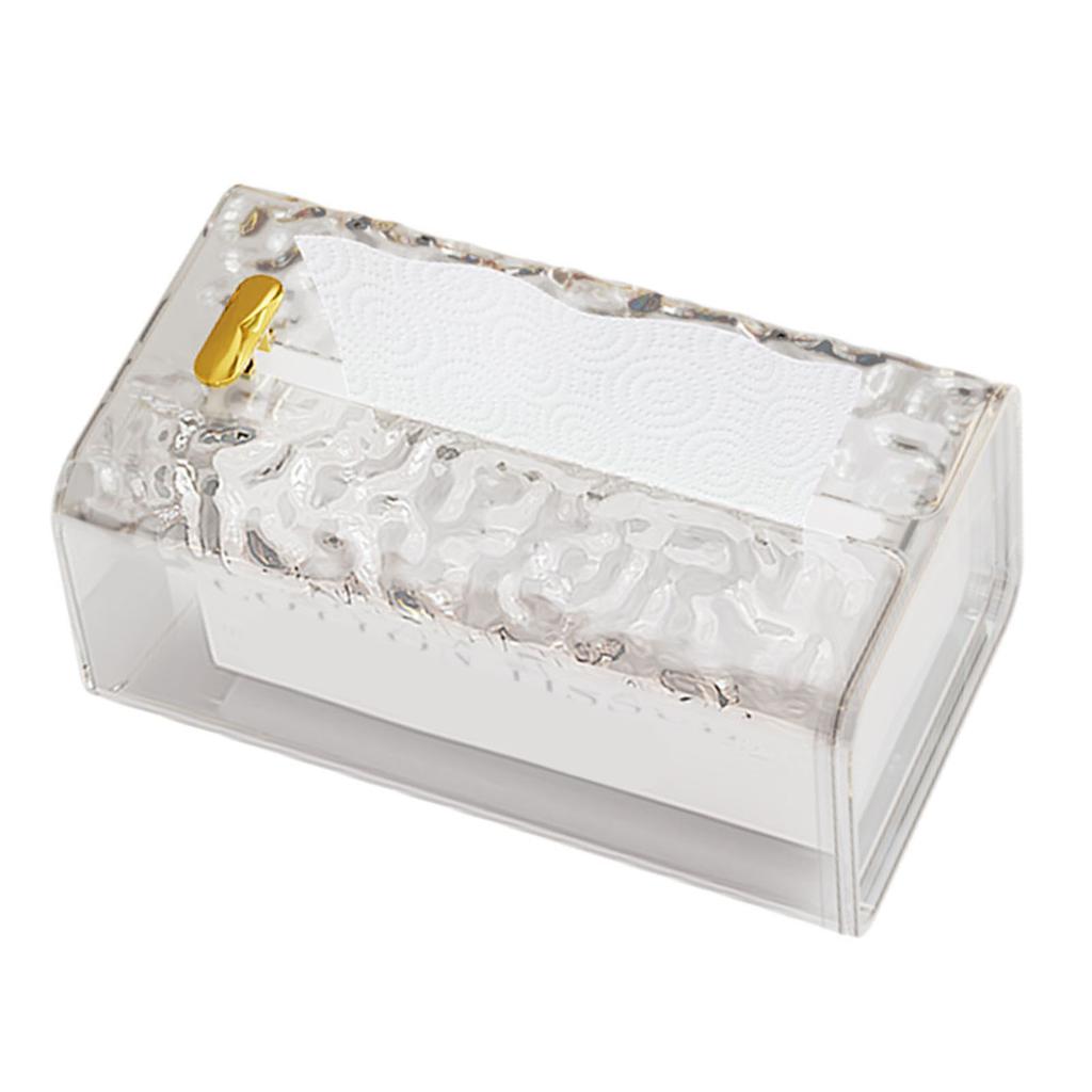 Wall Mount Tissue Box Cover Dryer Sheet Dispenser Clear PET ABS Pattern Versatile Tissue Container