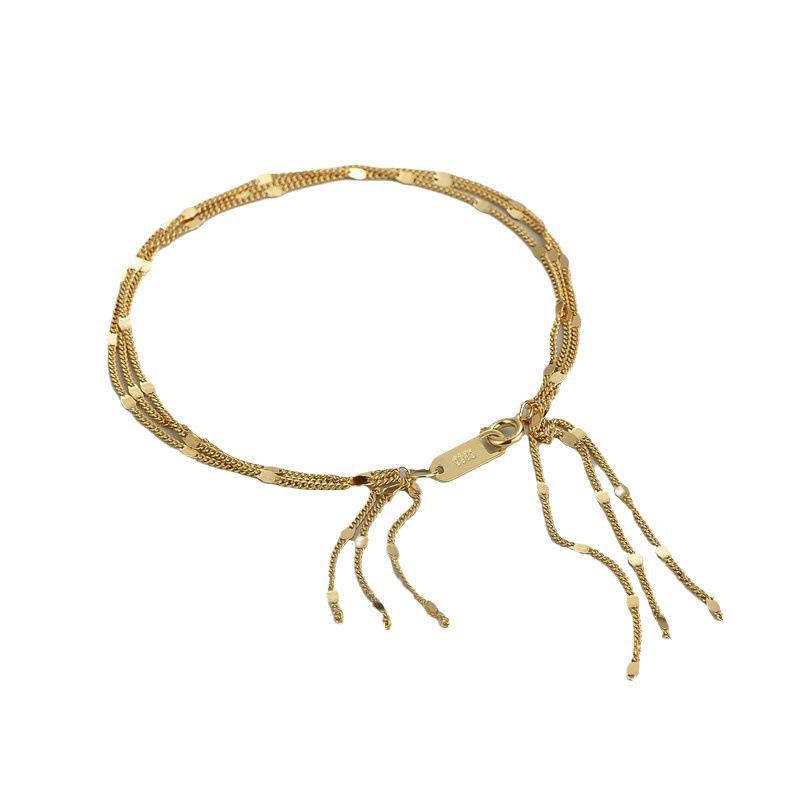 

Золотой браслет-стек из нескольких слоев с колосьями пшеницы - Европейский и американский дизайн