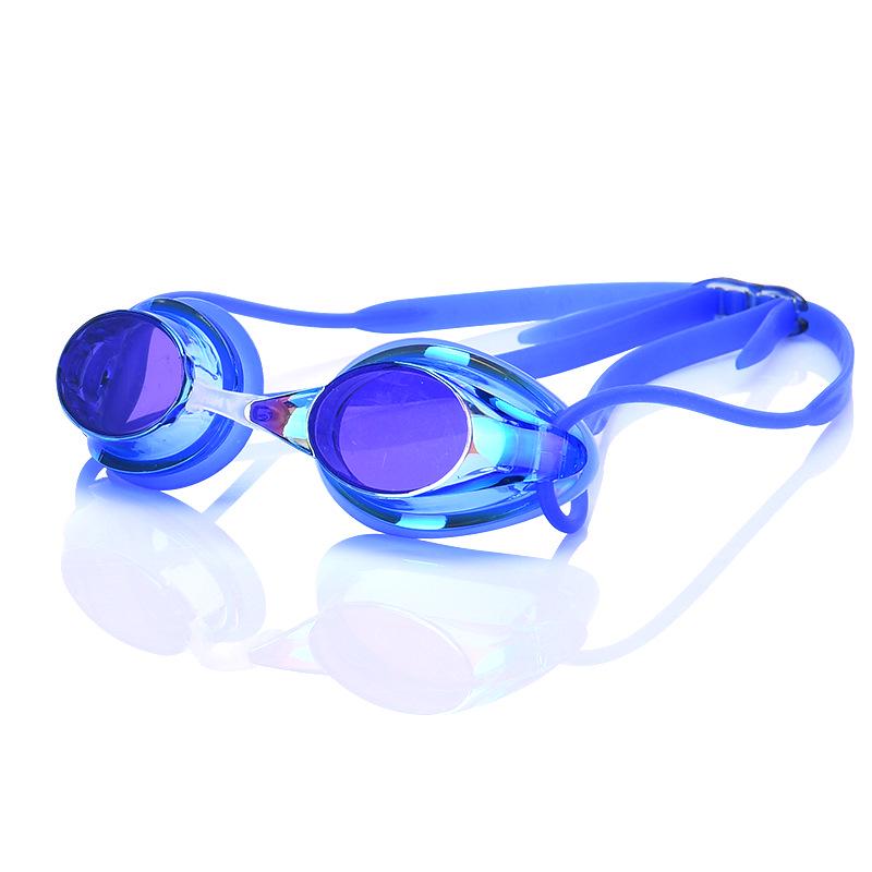 High-Definition Waterproof Anti-Fog Color-Plated Racing Swimming Goggles