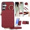 Crossbody portemonneehoesje voor Samsung Galaxy A06/A14/A15/A16/A22/A25/A26/A32/A36/A52/A53/A56/A71/A72 Rits Kaartsleuven Band Stand