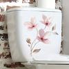 Modern Floral Toilet Lid Sticker Bright Flower Pattern Decal Self Adhesive Waterproof for Kids Bathroom Home Decor