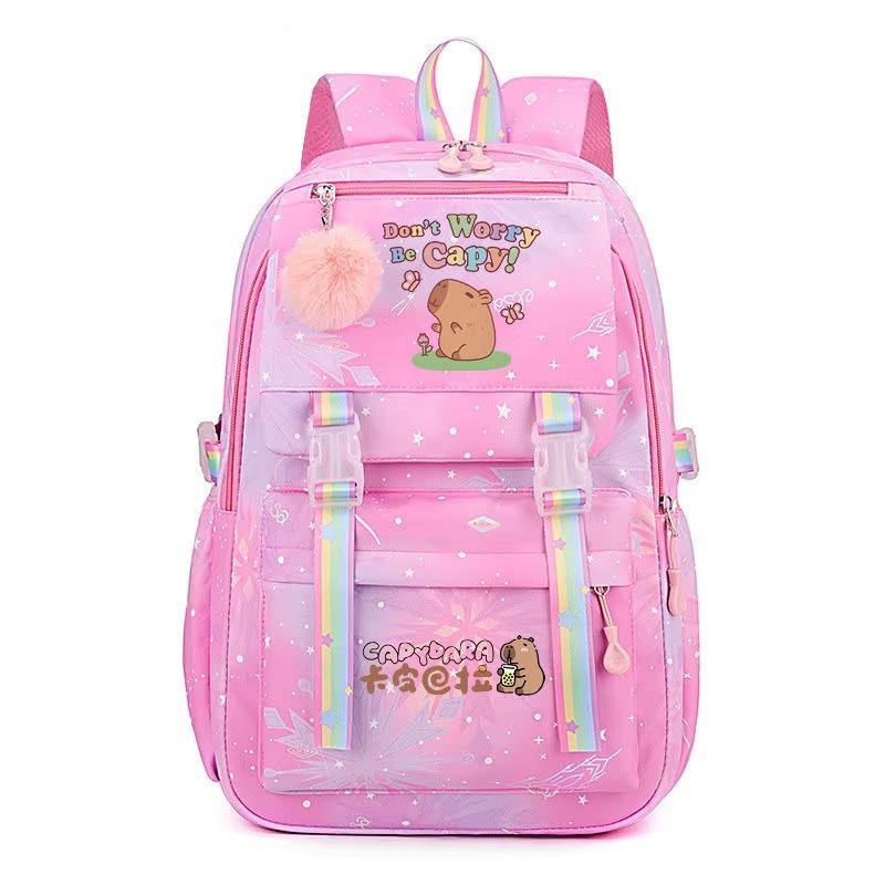 

Kapibara new rainbow schoolbag junior high school primary school students fashion backpack large capacity