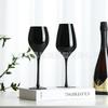 2024 Black Simple Red Wine Cup Star Shine Black Champagne Cup Black Lacquer Wine Cup Blind Glass Stemware