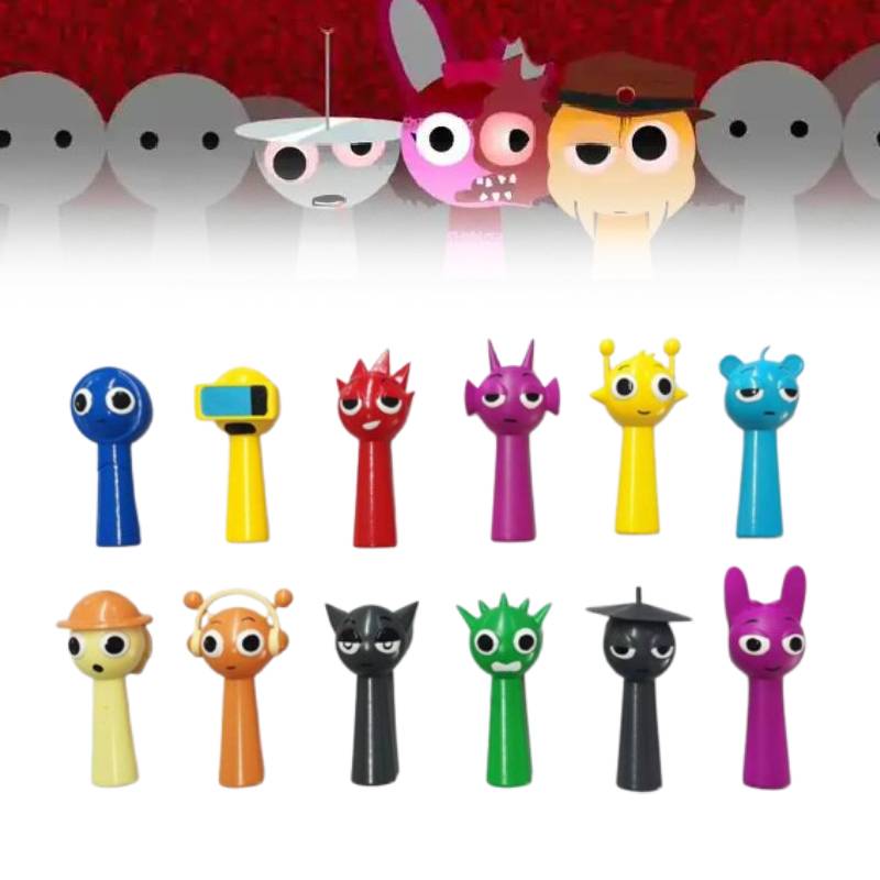 Figure Action Sprunki Model Toys Kids Gift Game Peripheral Cake Decorations