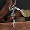 Stainless Steel Witchcraft Pentagram Necklace for Men Jewish Hebrew Four Letter Solomon Pendant Rune Amulet Jewelry