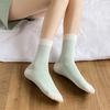 5 Pairs Socks Women's Autumn and Winter Mori Green Mid-calf Socks White Trend High Top Socks Cotton Socks Dotted Plaid Stockings
