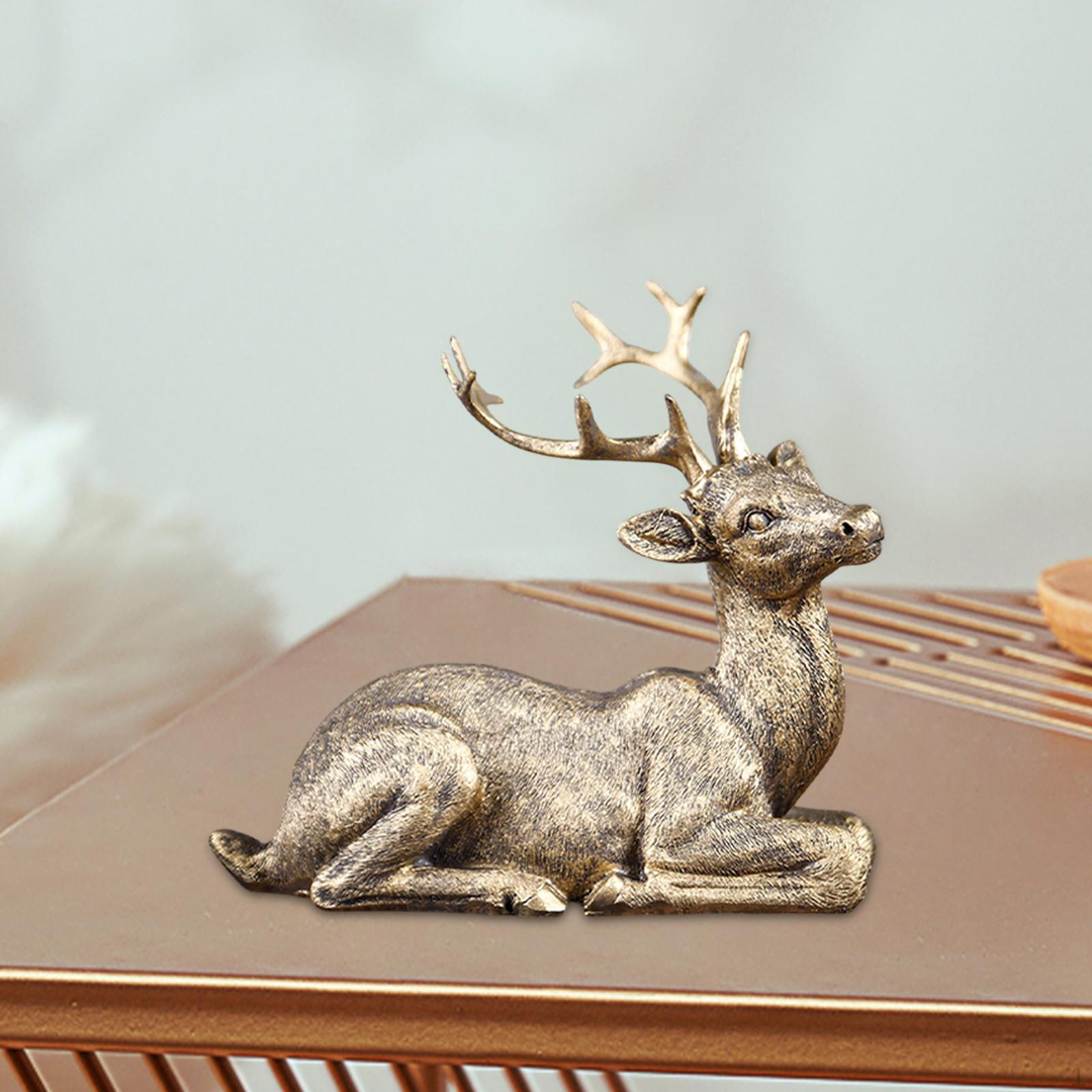 

Скульптура оленя, статуэтка из смолы лося, настольная сувенирная продукция для гостиной, подарки для домашнего декора