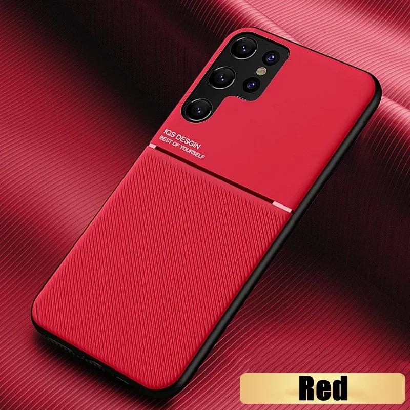 

S25 S26 Ultra Magnet Case For Samsung Galaxy S26 S25 Edge S24 S23 S22 S21 S20 FE Note 20 Ultra 10 Plus A56 Silicone Case Cover Galaxy S26 Ultra червоний