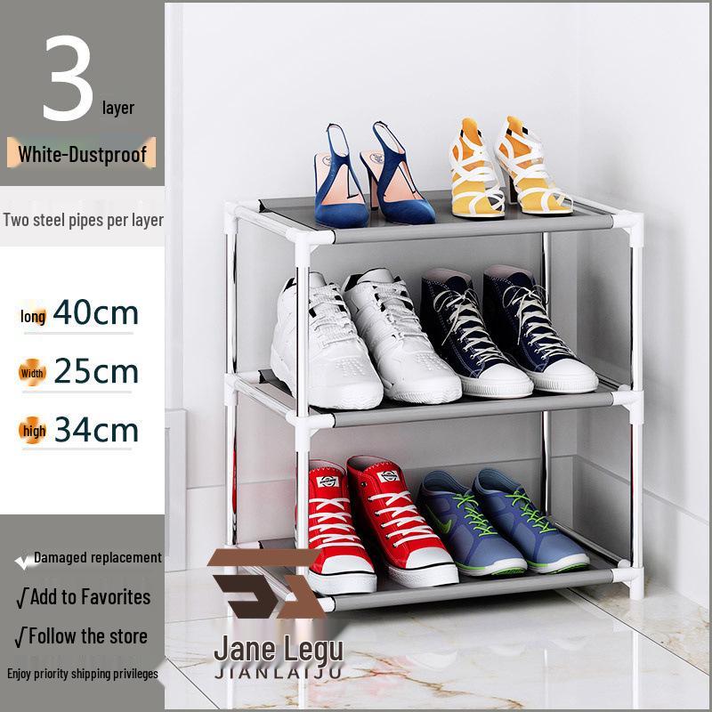 Slim Multi-Tier Shoe Rack for Entryway or Dorm