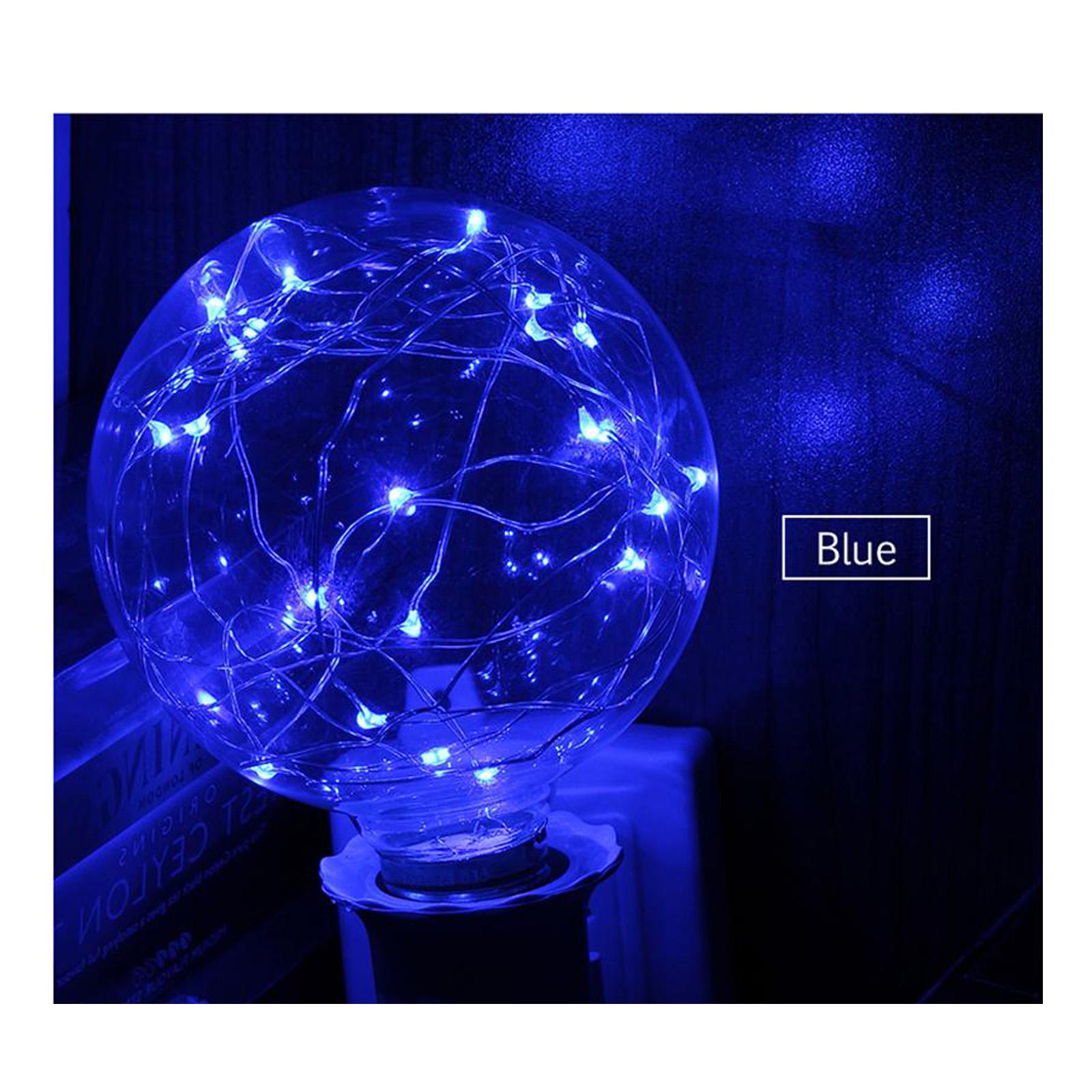 

G95 3W светодиодный Эдисон струнная сказочная лампочка 220 В лампа для рождественской вечеринки праздник домашнего декора синий