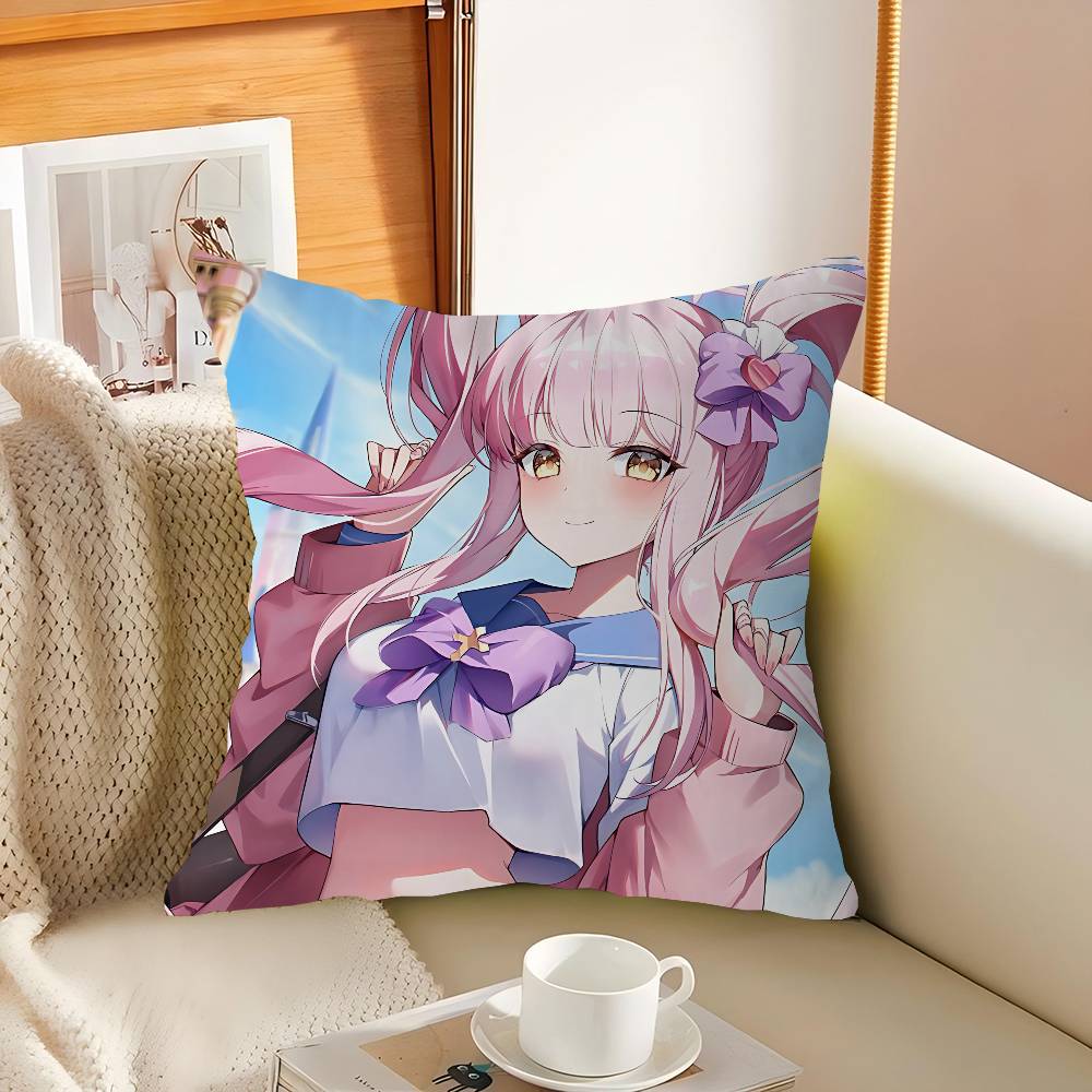 

Part Three Blue Archive Anime Pillowcase Bedroom Sofa Decorative Cushion Cover With Zipper Soft Cushion Cover 12x12Inch