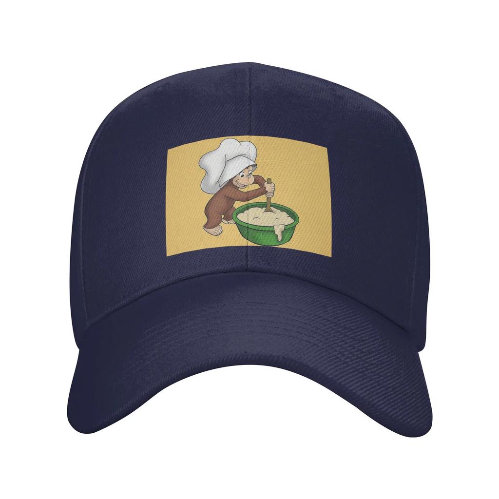 Unisex Baseball Hats Curious George baking a cake Outdoor Streetwear Summer Sports Baseball Caps Hip Hop Cap Casquette Hats