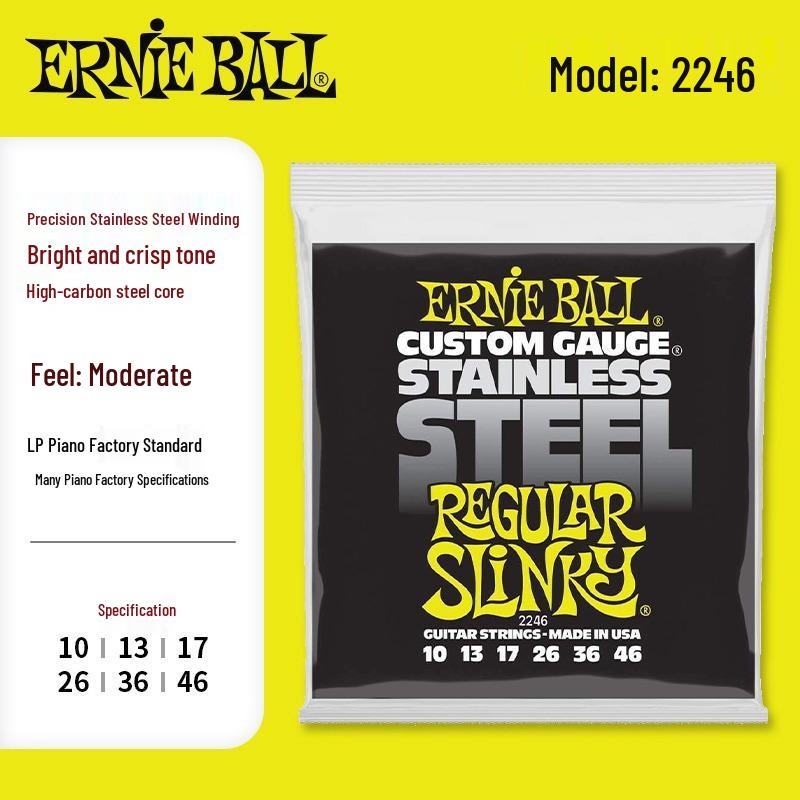 EB Electric Guitar Strings - Nickel-Plated Steel, Cobalt Alloy, Stainless Steel Martensitic