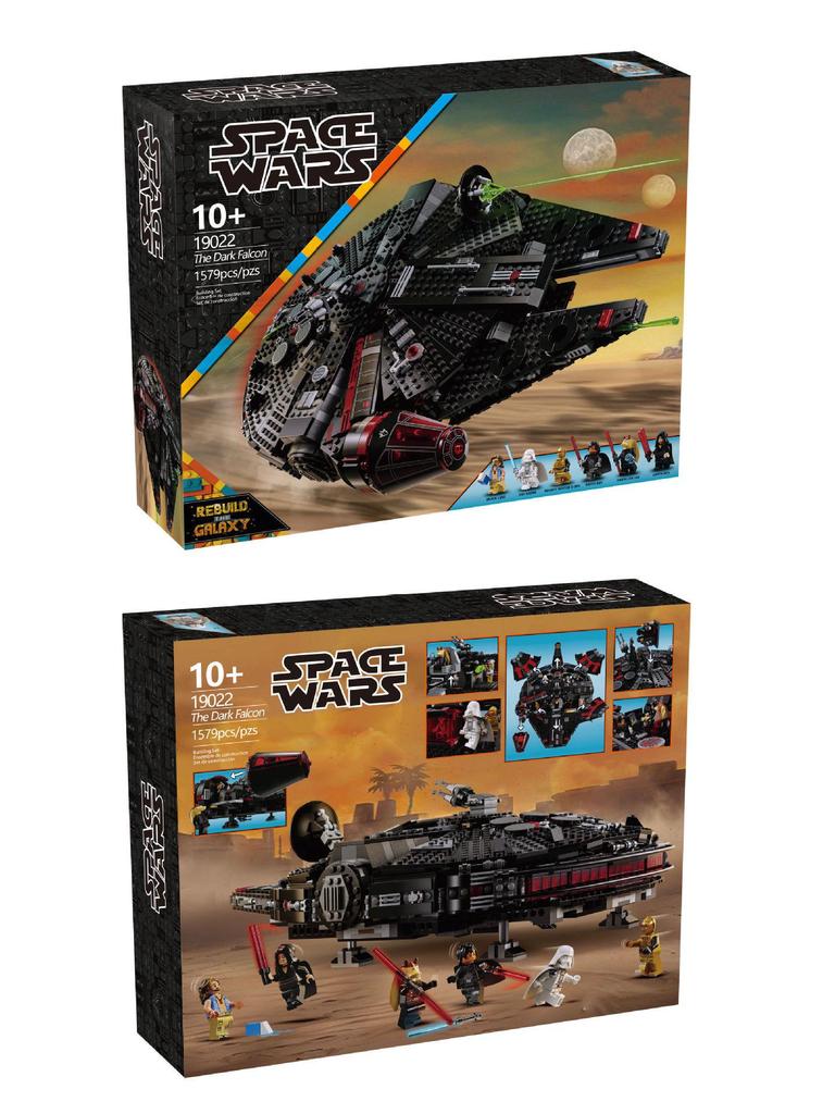 Lego-Compatible 75389 Battle of the Dark Millennium Falcon 75105 Street Scene Toy Set