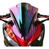 WYNMOTO Pare-brise Iridium Foncé Scooter Pare-brise Déflecteurs de Vent Pare-brise Double Bulle Convient pour Kawasaki EX300R Ninja 300 2013 2014 2015 2016 2017