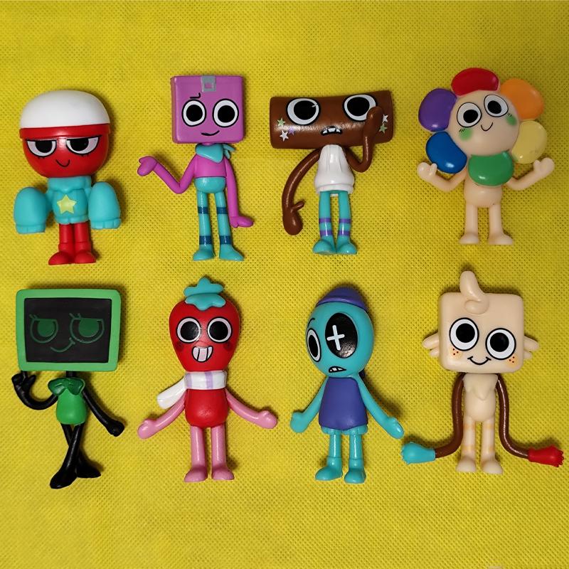 Anime Dandy's World Sprunki  Figure Toy Cartoon Dandy World Horror Game PVC Doll Figurines Cake Decoration Gift Toy Kids Gifts