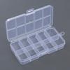 Rectangle Plastic Jewelry Box Compartment Storage Box Case Jewelry Earring Bead Craft Display Container Organizer