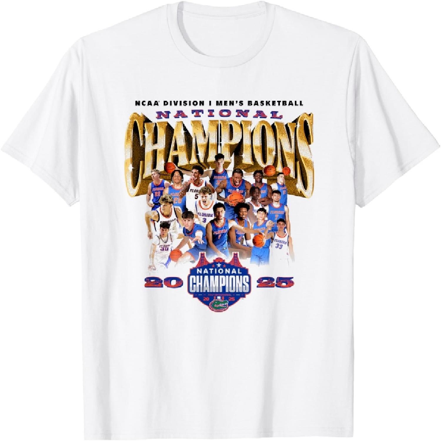 Florida 2025 Men s Basketball National Champions NIL T-Shirt XXXXXL белый