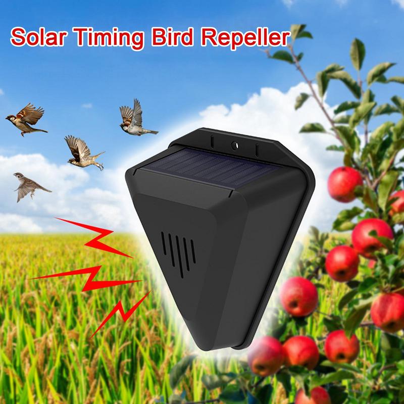 Solar Bird Repellent Solar Alarm Bird Repeller 13 Modes Sound Playback Bird Dog Repellents For Outdoor Garden Farm CN