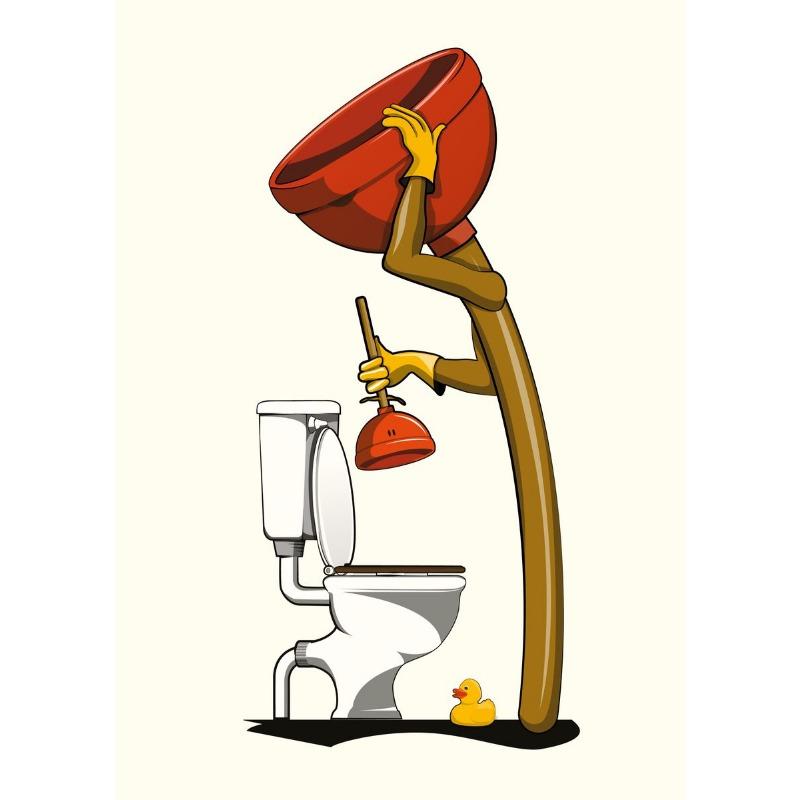 

Мультяшные постеры в ванной, настенное искусство, холсты и принты, HD-картины для туалетной комнаты, домашний декор, безрамные подарки 21cm×30cm NoFrame