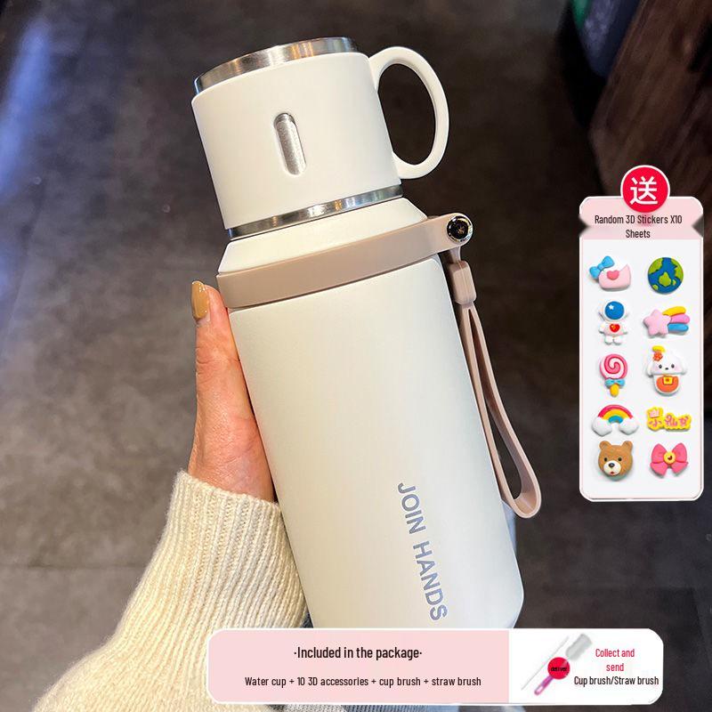 2025 High-Quality 316 Stainless Steel Thermos Cup with Lid for Girls – Ideal for Tea and Water, Perfect for Students.