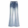 American low-rise hot girl feng shui washing cat whiskers gradual change color slim slim slim retro micro pull jeans women