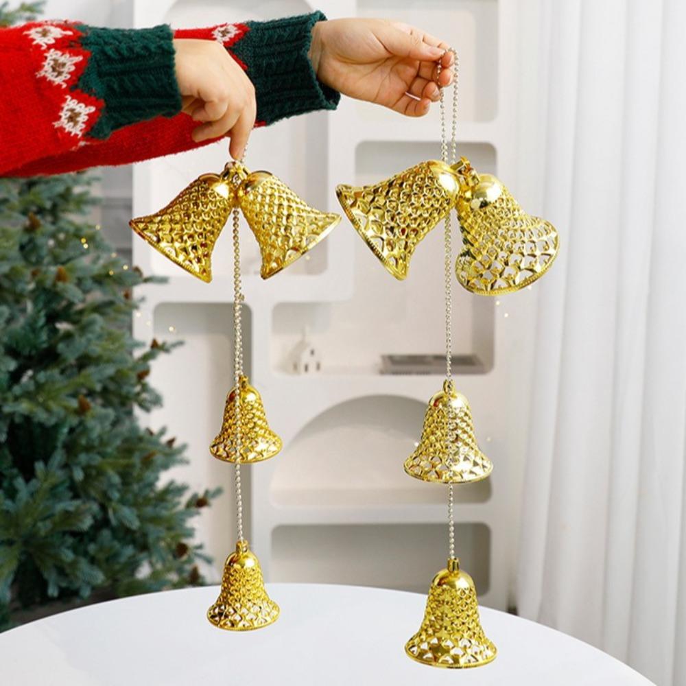 Christmas Bells Pendants Garland Drop Ornaments New  Festival Party Home Decoration DIY Creative Background Decor Gifts
