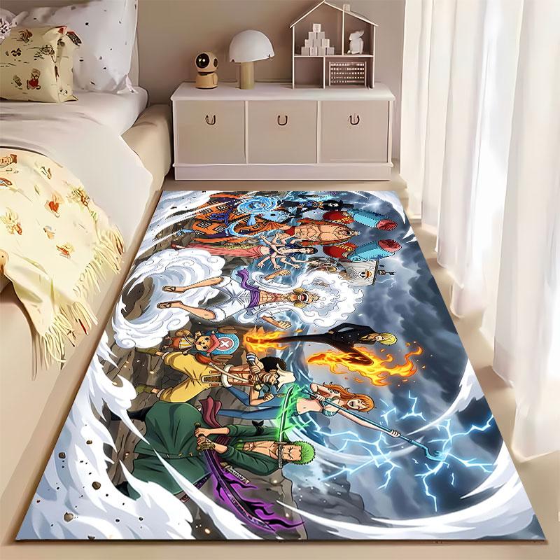 Anime Pirate Crew Adventure Scene suitable as a non-slip mat for the living room or bedroom sofa