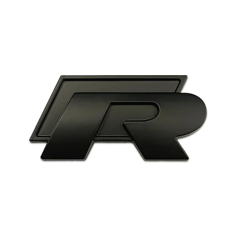 UDXKW1 Metal Car Grille Emblem Rear Trunk Badge Stickers for Volkswagen VW R Rline Polo Golf Jetta Beetle CC Bora Tiguan Touran Passat