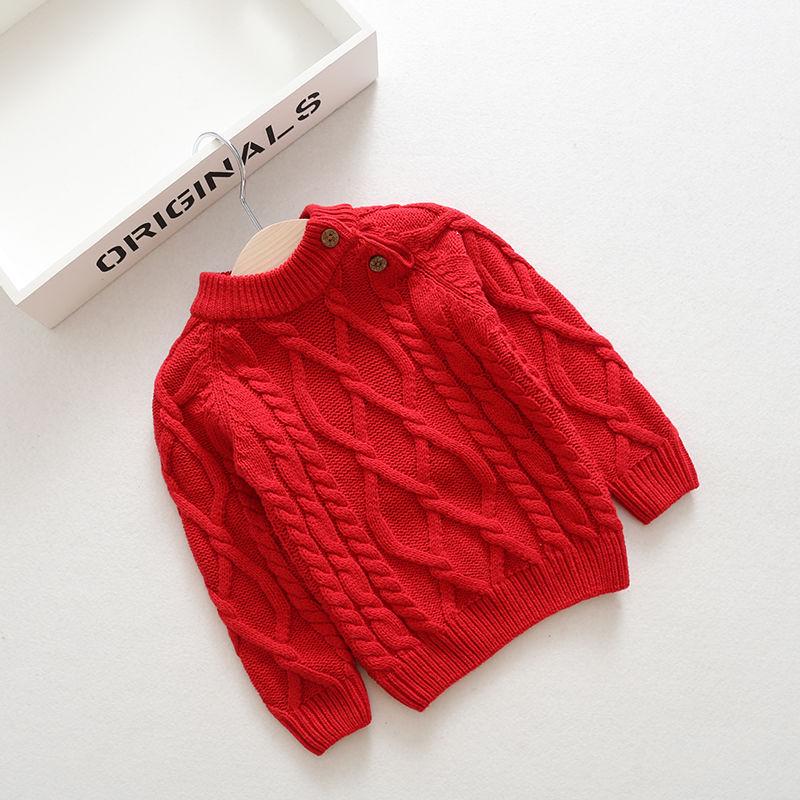 2025 Kids' Knit Sweater: Boys' Base Layer & Girls' Pullover Round Neck for Spring/Autumn