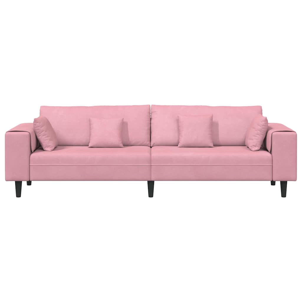 Pink Sofa 250 x 77 x 76 cm Velvet