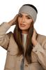 Women' Striped Headband, Dark Beige, Cameo - Kirby