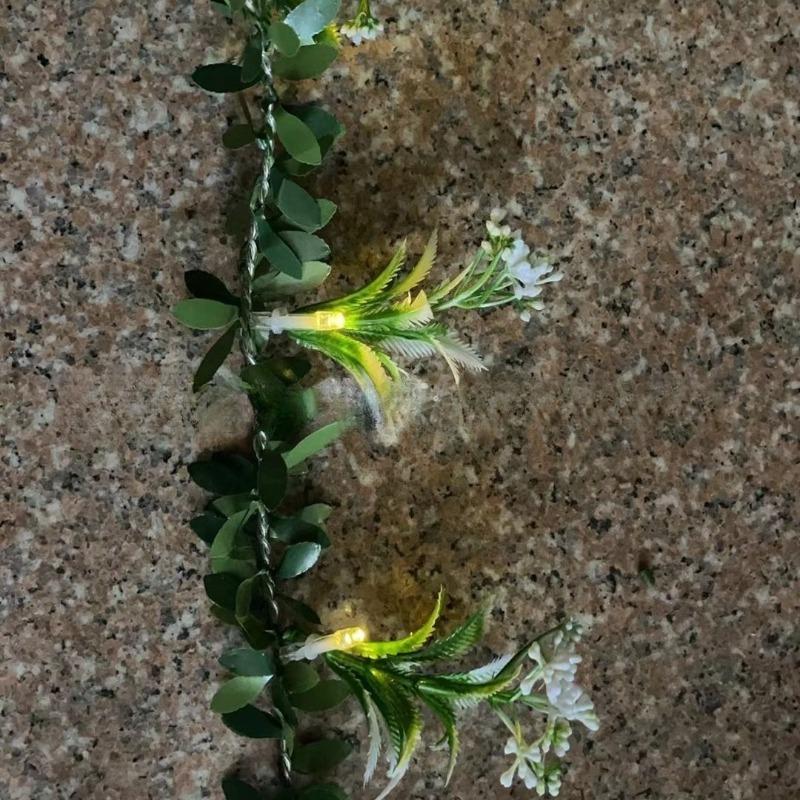 1.5M 10LEDS Rose Flower String Lights Battery Powered Flower Rose Night Lamp for Christmas Wedding Valentines Day Party Garland Decoration