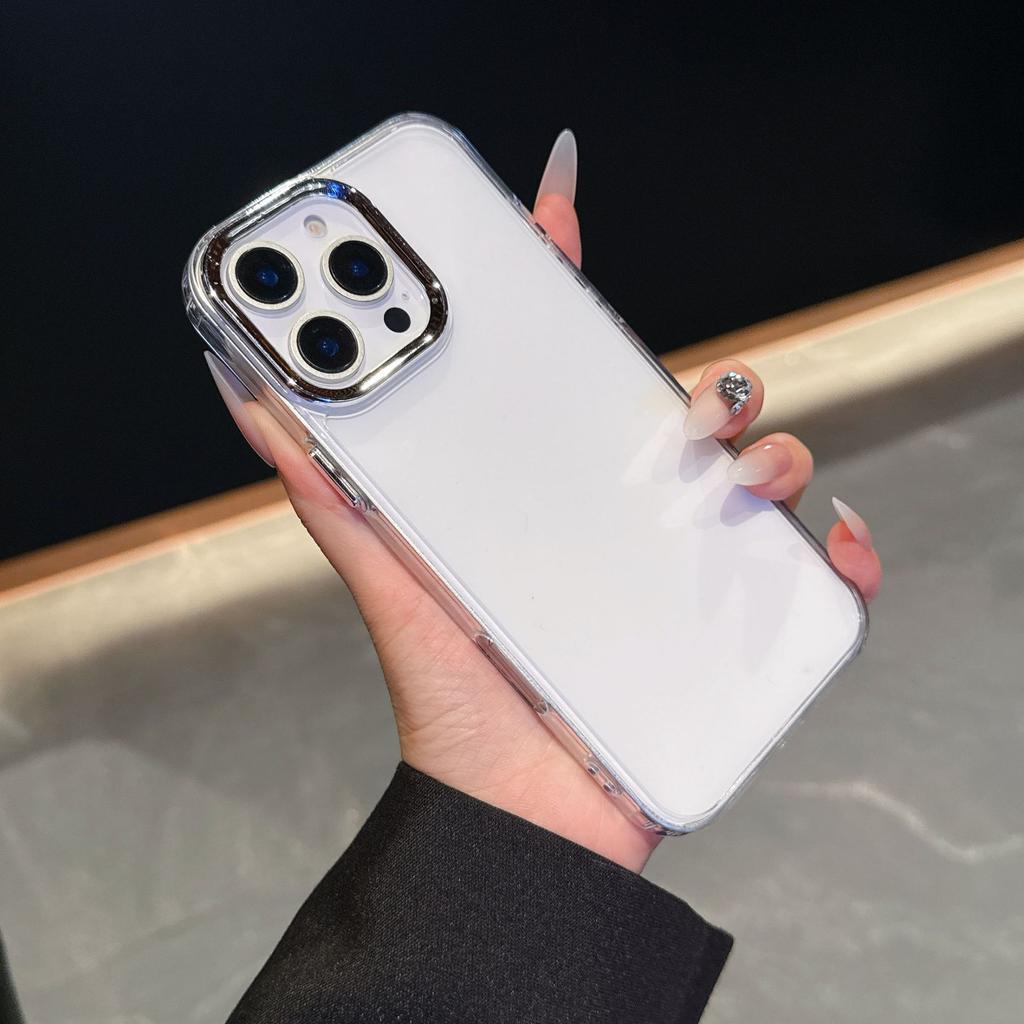 Applicable To SAMSUNGS25 Mobile Phone Case, New A06 Electroplated Photo Frame A36 Transparent S23 Anti-drop A14 Space Case