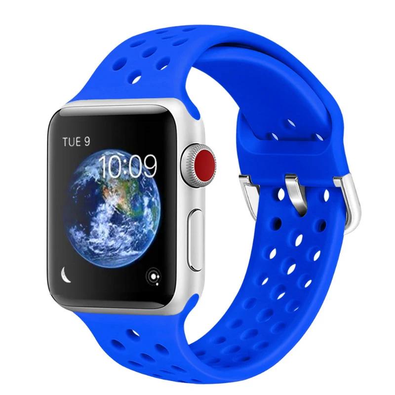 Cinturino in Silicone per Apple Watch Band 45mm 44mm 41mm 42mm 46mm Ultra 2 49mm Sportivo Traspirante Cinturino iWatch 10 9 8 7 6 5 4 SE Correa