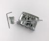 Silver Zinc Alloy 3-String Electric Guitar Bridge with Wrench Screw